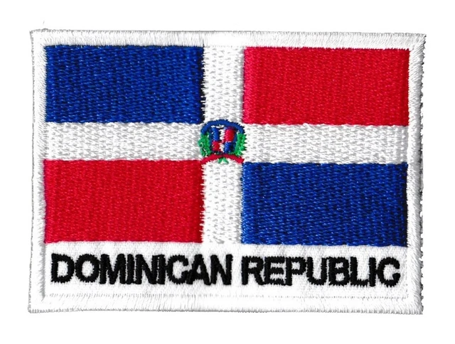 Patch Thermocollant Brodé - Drapeau De La République Dominicaine