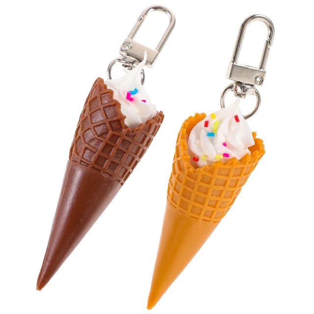 2 Pcs Accessoires Porte-clés Décor De Voiture Sac À Sacs Glace