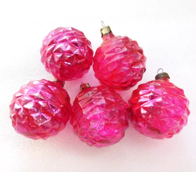 5 adornos navideños de cristal vintage para árbol de Navidad, decoración de...