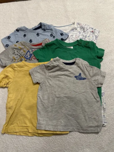 Baby Boy 3-6 Months 6 Piece Clothes Bundle Babygro T-shirts Next F&F Mini Club