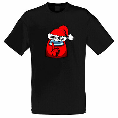 Adults Kids Among Us T-shirt Impostor Crewmate Gaming Christmas Tee Xmas Gift