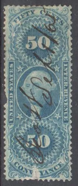 SC#R54c - 50c Internal Revenue - Conveyance, Blue Used (R54c-7)