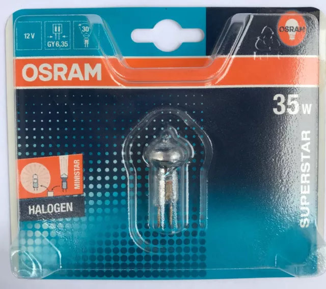 2 x Osram GY6,35 Halogen Stiftsockellampe 35W 12V Halogenlampe Halost