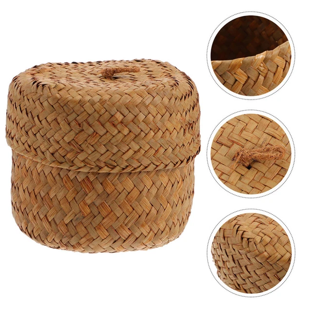 2 piezas cesta de almacenamiento de escritorio caja de flores para algas marinas