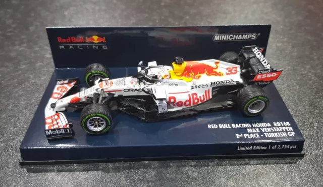 Minichamps 1/43 Red Bull Racing Honda RB16B Max Verstappen 2nd Place Turkish G.P