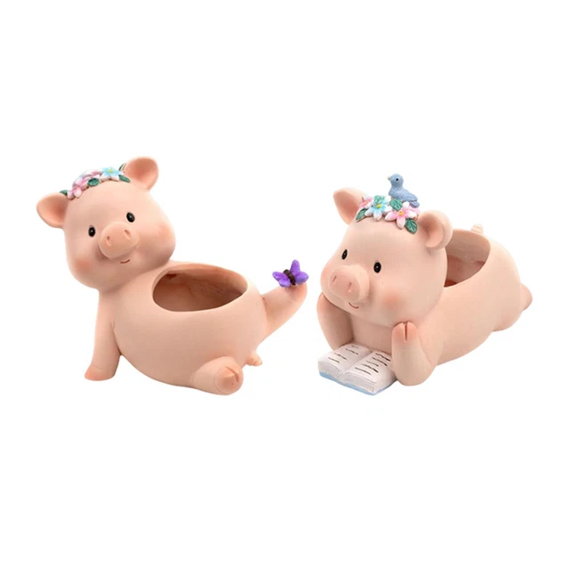 Résine Succulent Pot Planteur Conteneur Mignon Porc Bonsaï Pots Plante Pot