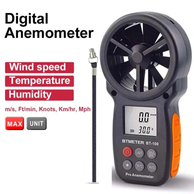 Windschalung Digitales Anemometer Wind temperatur Luftstrom messer  Im Freien
