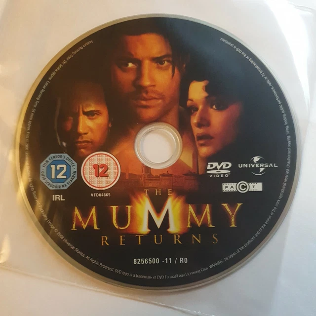 THE MUMMY RETURNS (2001) Brendan Fraser Dwayne Johnson DVD Film CD Disc ...