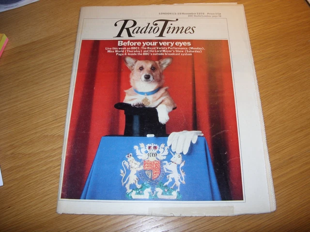 VINTAGE RADIO TIMES wc 13th Nov 1976 - DR WHO Episode DEADLY ASSASSIN ...
