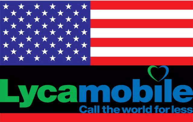 Lyca Mobile USA Reise Sim Karte Amerika Prepaid 12 GB 5G LTE Telefonflat nach DE