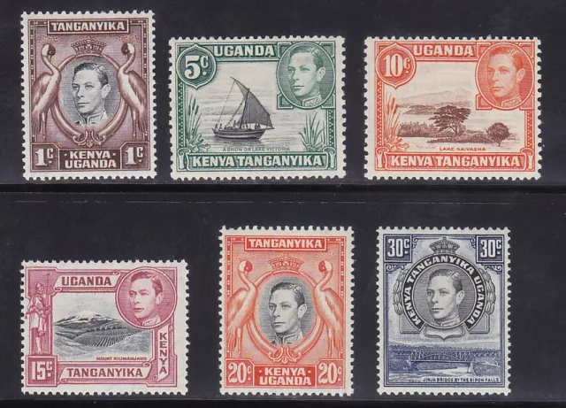 KUT Kenya KGVI 1942 etc  SG131a 132 134 137a 139b + 141b MNH Nice Condition