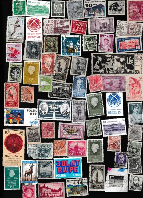 100 assorted older stamps lot world wide