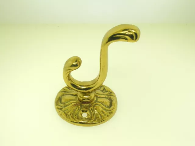 Vintage Solid Brass Wall Coat Hook - 2 7/8" Long - More Then One Available