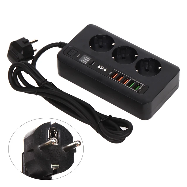 USB Steckdosenverteiler 20W - 1 Steckdose + 3 USB Ports In Weiß