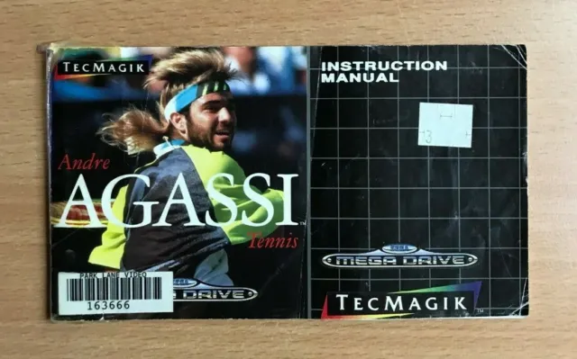 SEGA Mega Drive Instruction Manual - ANDRE AGASSI TENNIS