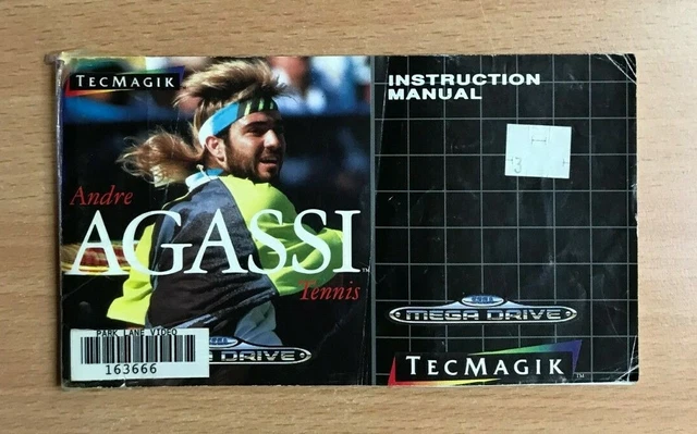 SEGA Mega Drive Instruction Manual - ANDRE AGASSI TENNIS