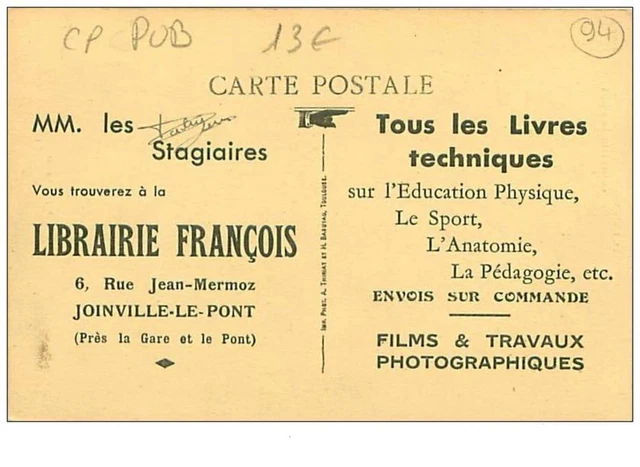 94.Joinville Le Pont.normal School Of Gymnastics & Fencing.cp Pub 2