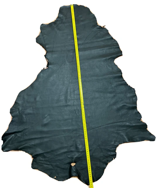 Lederhaut Farbe PEAT Grün Lederstück Echtleder Lammleder Echt Leder 112x76 Cm