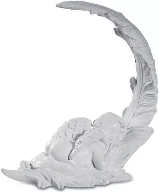 Figurine statuette statue Ange endormi sur plume - 8 cm