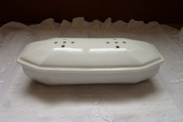 Ancien Porte-brosse à Dents En Faïence Anglaise Ironstone Staffordshire – Vintage