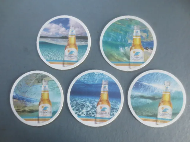 complete set of 5 CASTLEMAINE XXXX SUMMER BRIGHT LAGER Beer Coasters