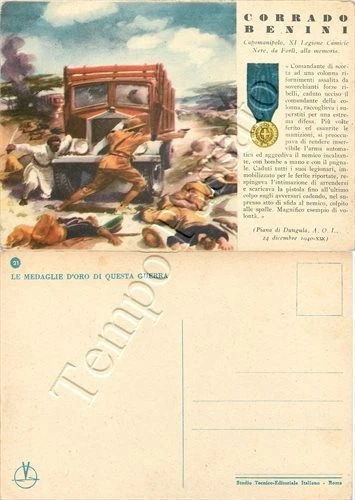 Colonie, 11^ legione Camicie Nere - Corrado Benini, medaglia d'oro