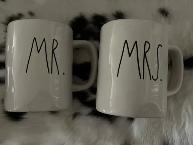 Rae Dunn Coffee Mugs - Mr. & Mrs. - Set of 2 - Artisan Collection by Magenta