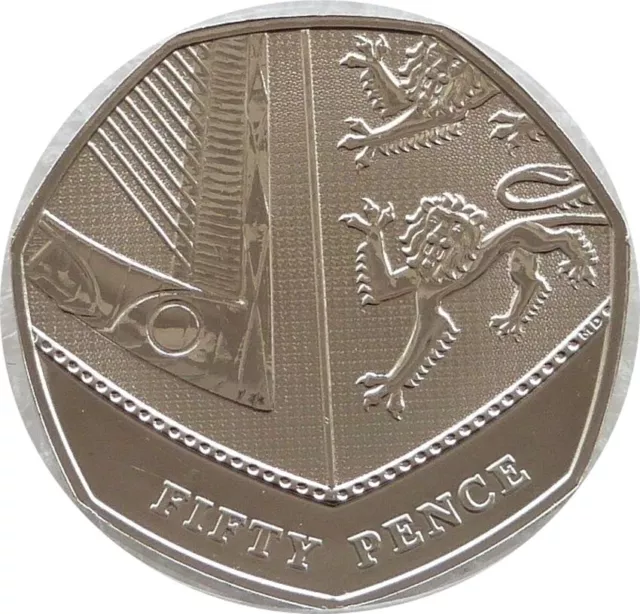 2018 Royal Mint Royal Shield of Arms BU 50p Fifty Pence Coin Uncirculated