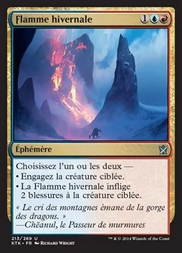 MTG Magic KTK - (4x) Winterflame/Flamme hivernale, French/VF