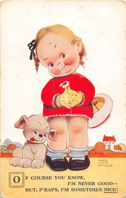 Cpa Illustrateur Signe Mabel Lucie Attwell Of Course You Know