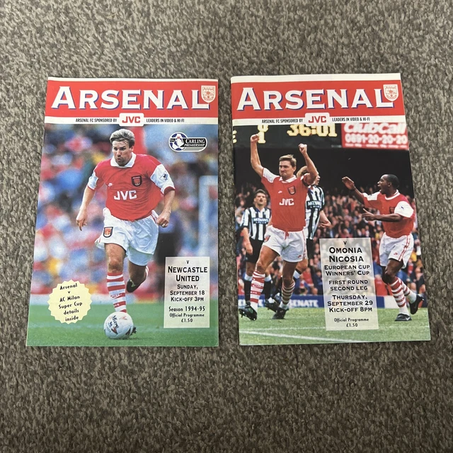 ARSENAL FOOTBALL CLUB Programmes 1994 1995 Season £6.00 PicClick UK