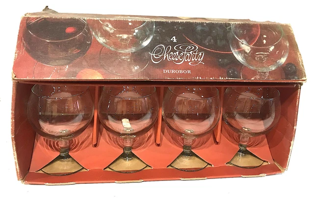 Ancien Service Ensemble De 4 Verres Durobor Cheeseparty