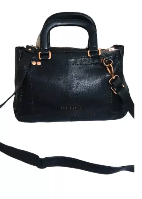 Ted baker black bag with rose gold hardware outlet