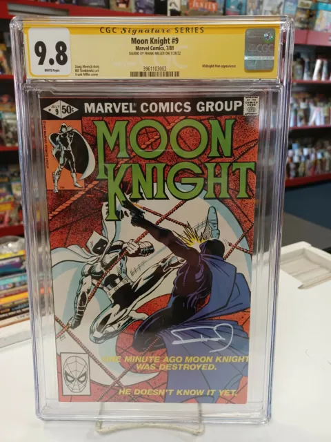 MOON KNIGHT #9 (Marvel Comics, 1981) CGC 9.8 SIGNED by FRANK MILLER ~White Pages