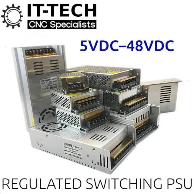 DC 5V 12V 24V 36V 48V Regulated Switching PSU LED CNC 3D Printer Power Supply
