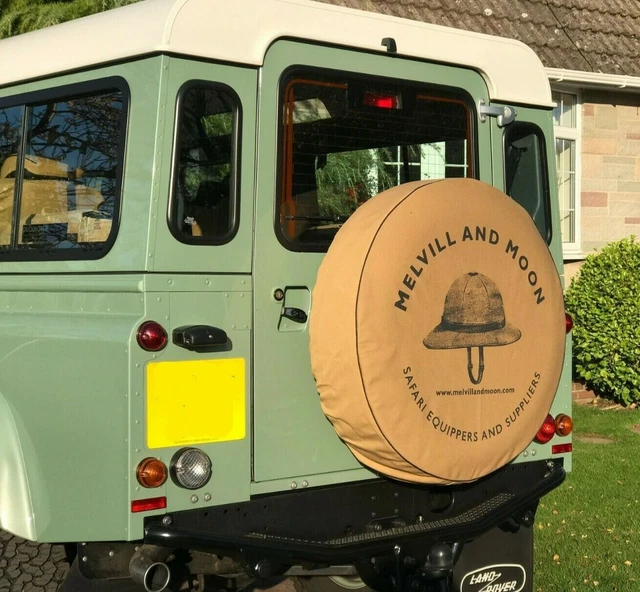 LAND ROVER DEFENDER Spare Wheel Cover Melville & Moon Canvas Sand ...