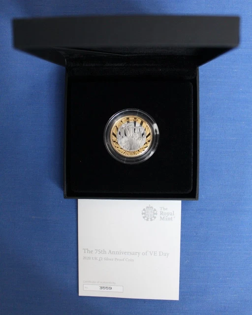 Ve day coin top and watch