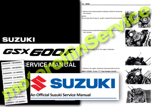Suzuki GSX600F Service Manual 1993 1994 1995 1996 1997 Workshop GSX 600 KATANA