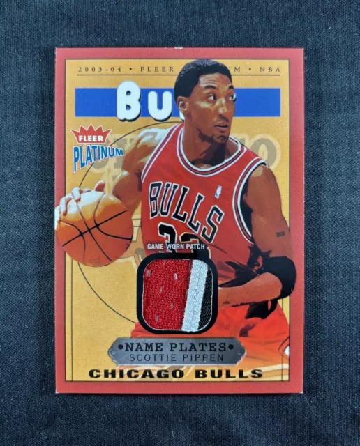 2003-04 Fleer Platinum Scottie Pippen Nameplates Jersey Patch /390 #NP-SP