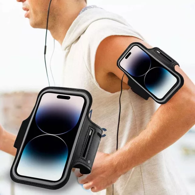 Gym Running Sports Cell Phone Arm Band for iPhone 15/14 Pro/13 Pro Max up to 7"