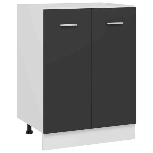 vidaXL Armoire de plancher Gris 60x46x81.5 cm Aggloméré OBD