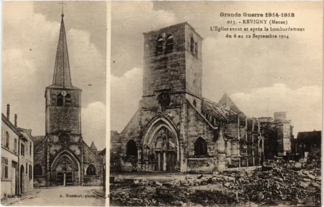 CPA AK Military - Revigny - The Church Before and After the Bombing (696350)