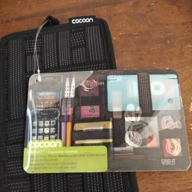 Cocoon GRID-IT! Accessory  Organizer 10.25" x 5.125" Black cords  office/bag