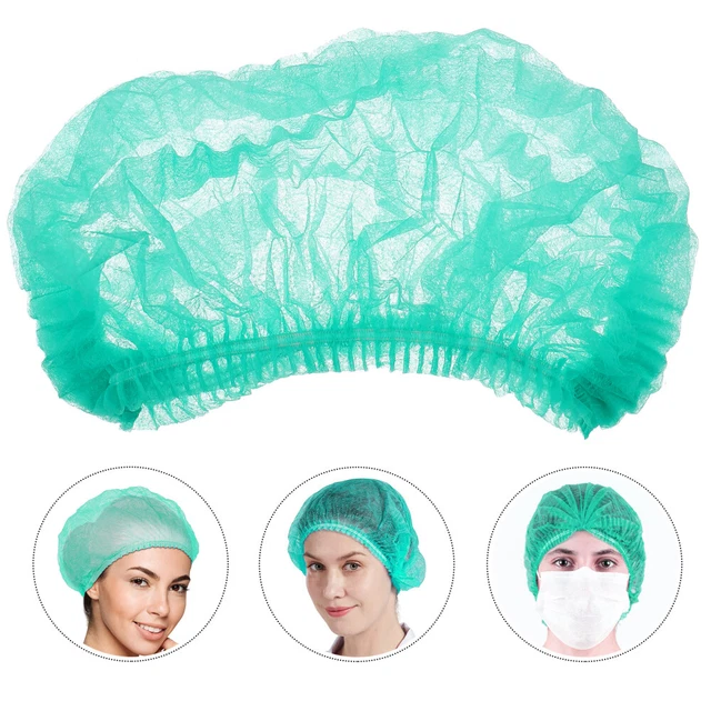 100 pz cuffia da bagno elastica cappuccio in tessuto non tessuto a righe capelli cuffia da doccia spa