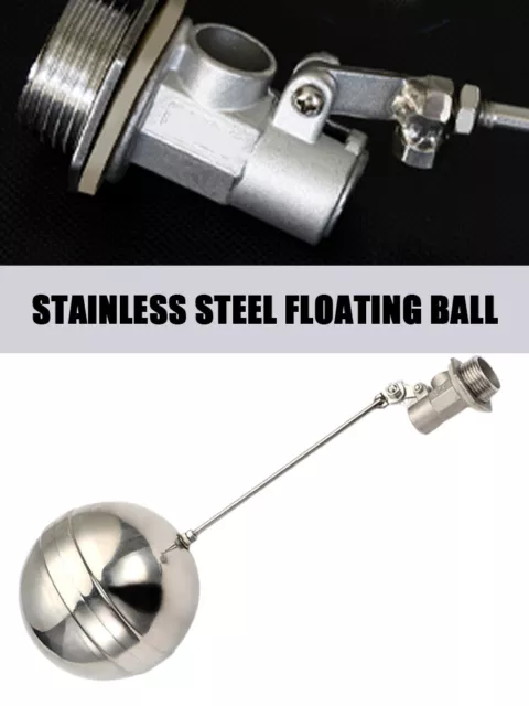 New 1/2" DN15 Stainless Steel Floating Ball Valve Adjustable Water Level