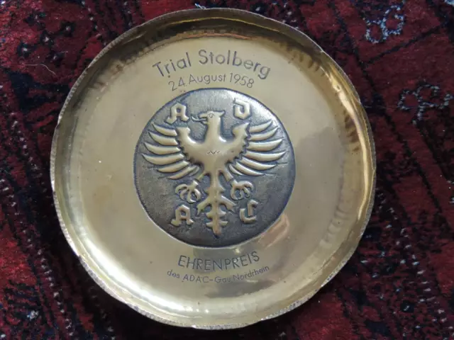 1.4 ADAC Speedwell Ottone Piastra Trial Stolberg 1958 Gau Distintivo
