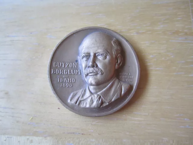 Gutzon Borglum/Idaho High Relief Bronze Medal, Medallic Art Co.