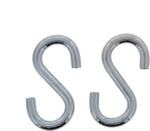 UltraHrdw 61300 S Hook Heavy Open 3" Inch Zinc Plated, 2 Each