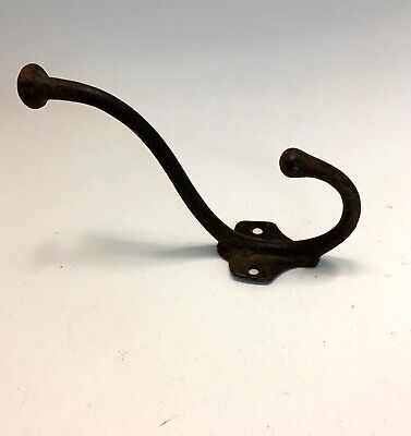 Vintage Iron Coat and Hat Hook 3 3/4 Inch - Rustic Patina - Antique Hardware