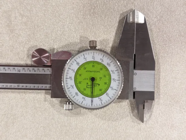 iGaging Dial Caliper 6" Fractional & Decimal Inch Combination Dual Scale 6"